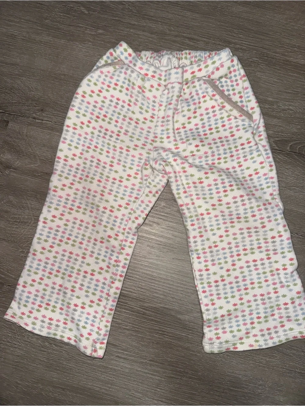 GAP Kids White Floral-Print Pajama Pants